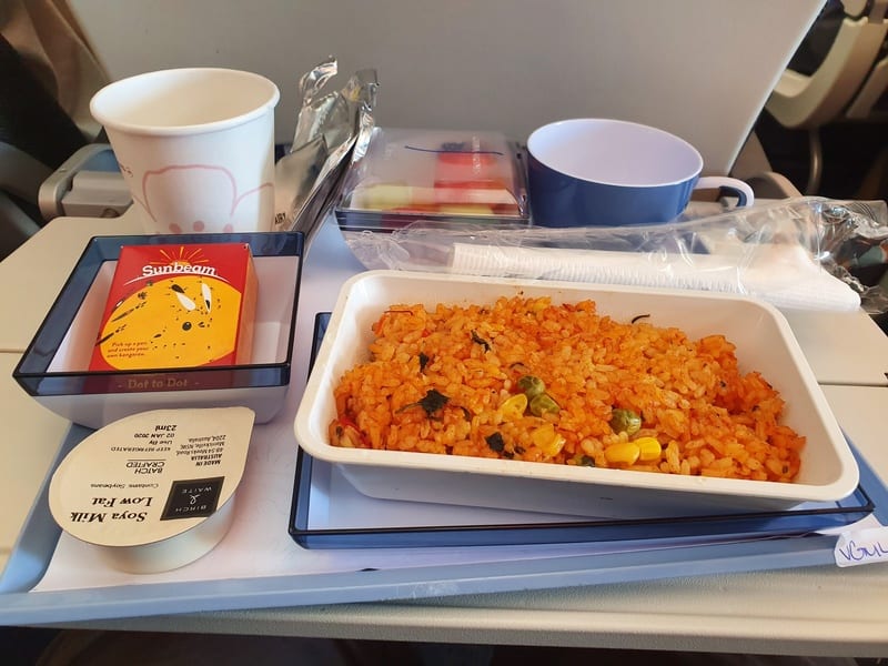 vegan meal option with china airlines