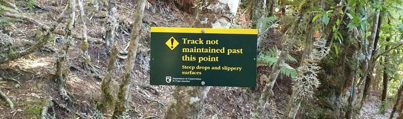 sign mentioning the untrained track