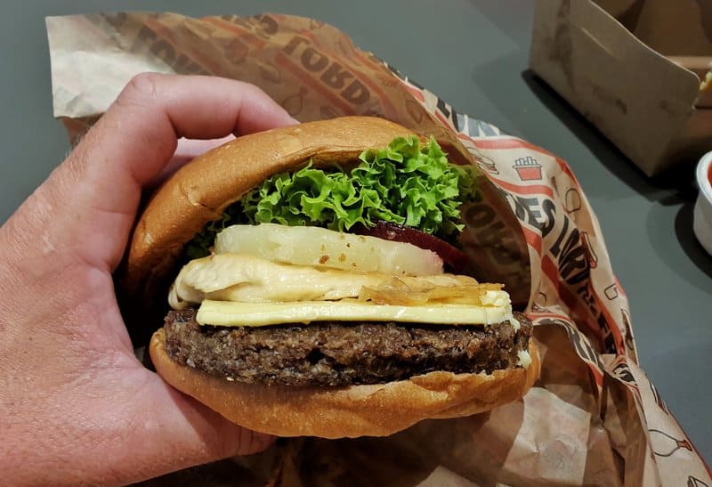 a vegan burger