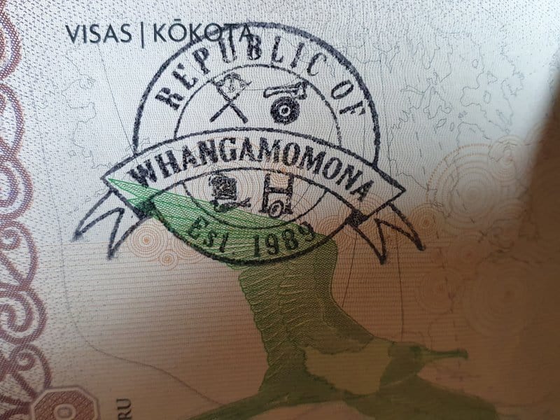 whangamomona passport stamp