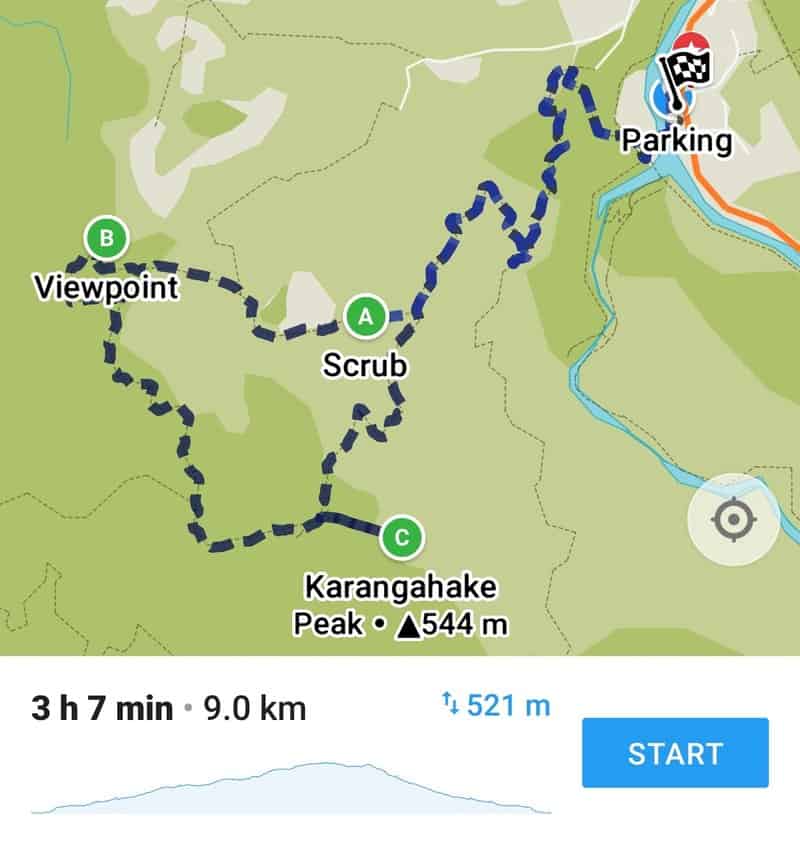 mount karangahake walk map