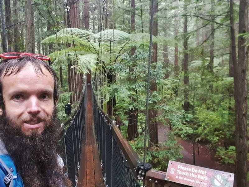 rotorua tree walk selfie