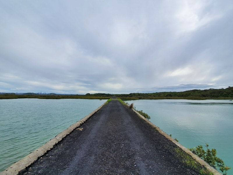 road across the inlet on rangitoto