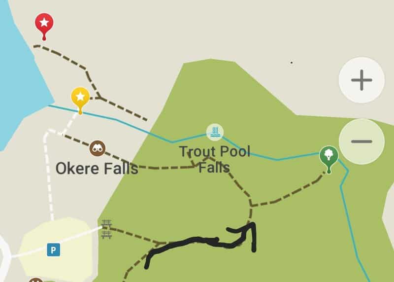 trout falls maps