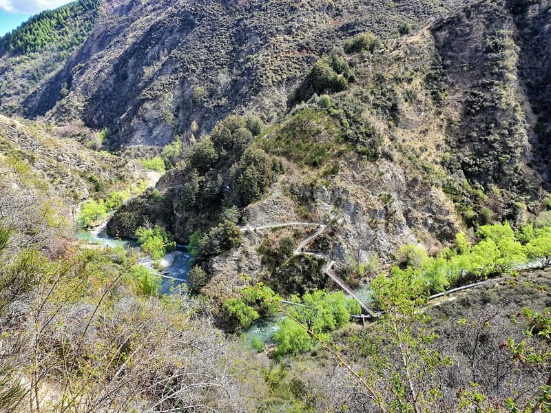 looking down towards arrow river