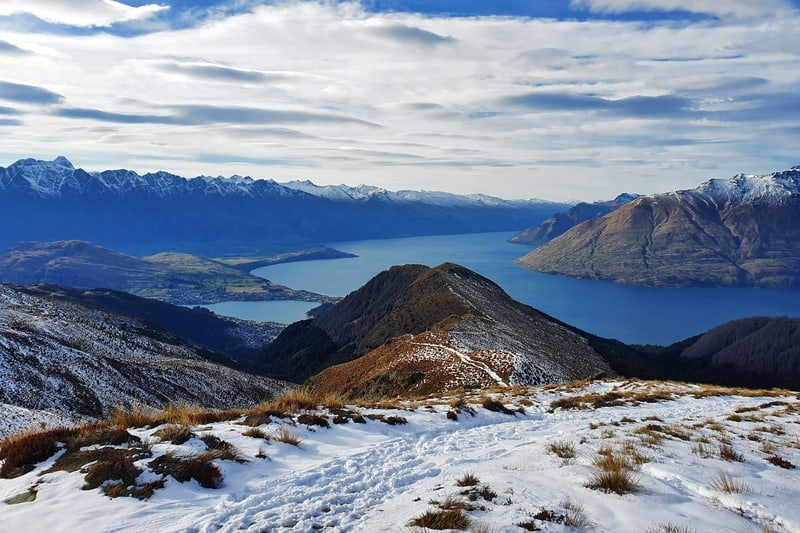 looking towards queenstown from the ben lomond saddle