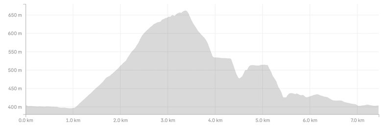 new chum gully track elevation profile