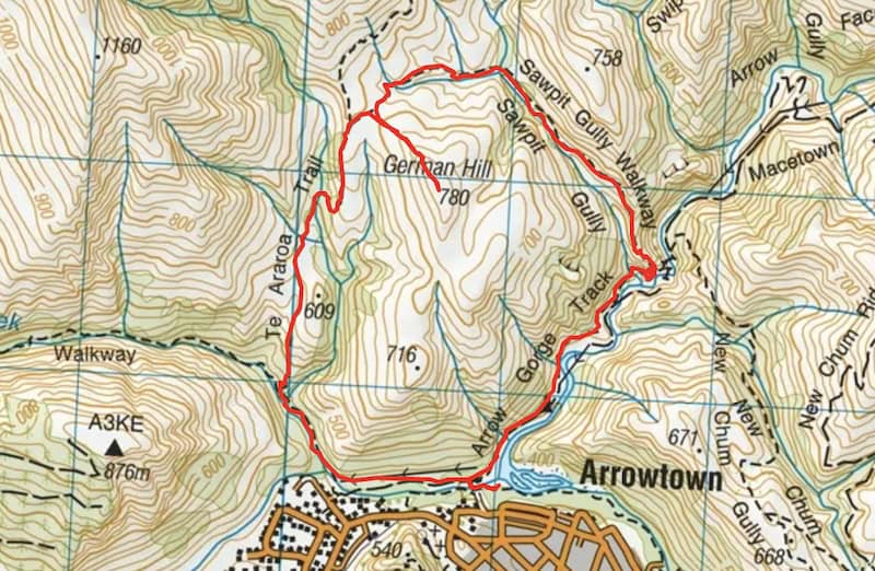 sawpit gully track map