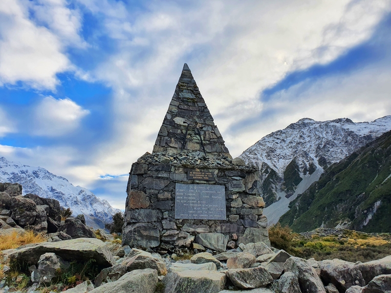 alpine memorial in mount cook national park