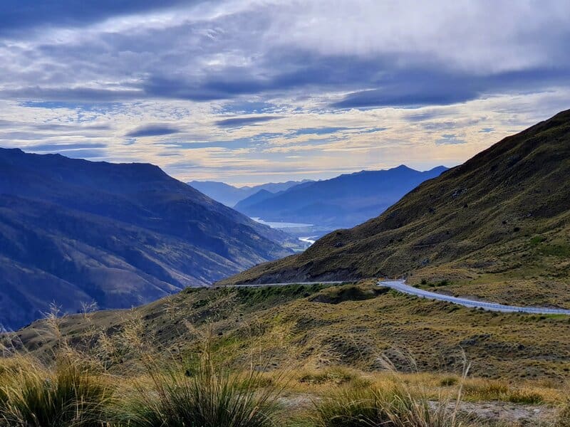 a view of the crown range drive is an option when people consider how to get to wanaka from queenstown