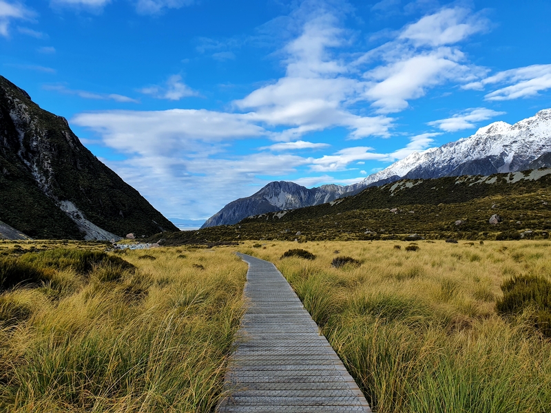 hooker valley track boardwalk