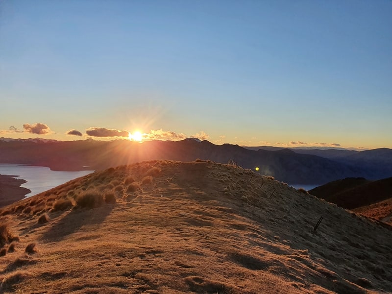 watching sunrise from isthmus peak