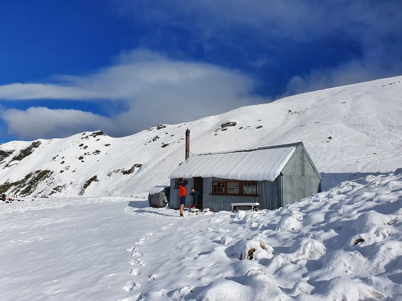 meg hut in winter