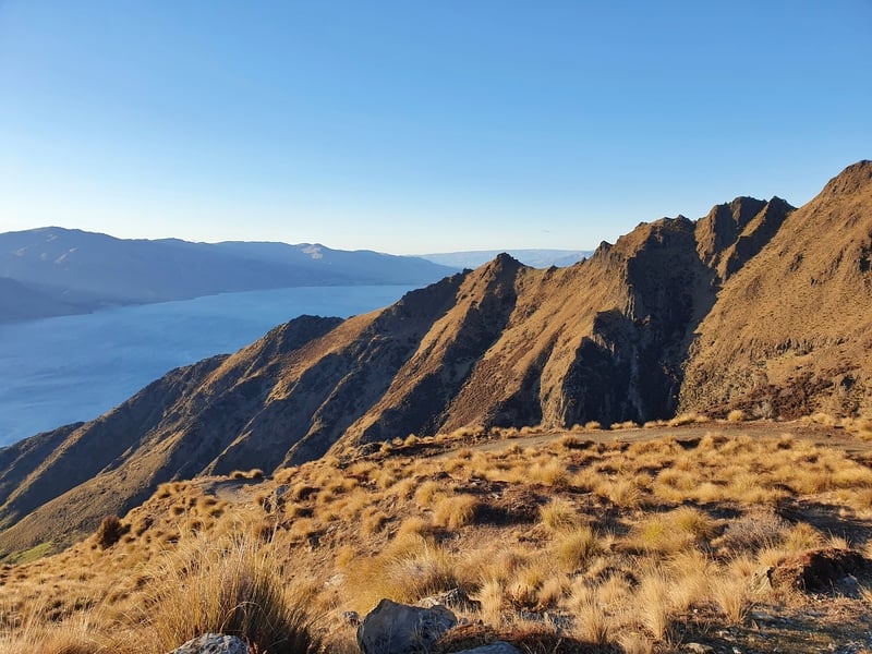 morning sun along the isthmus peak track