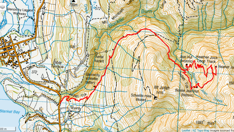 mount judah track map