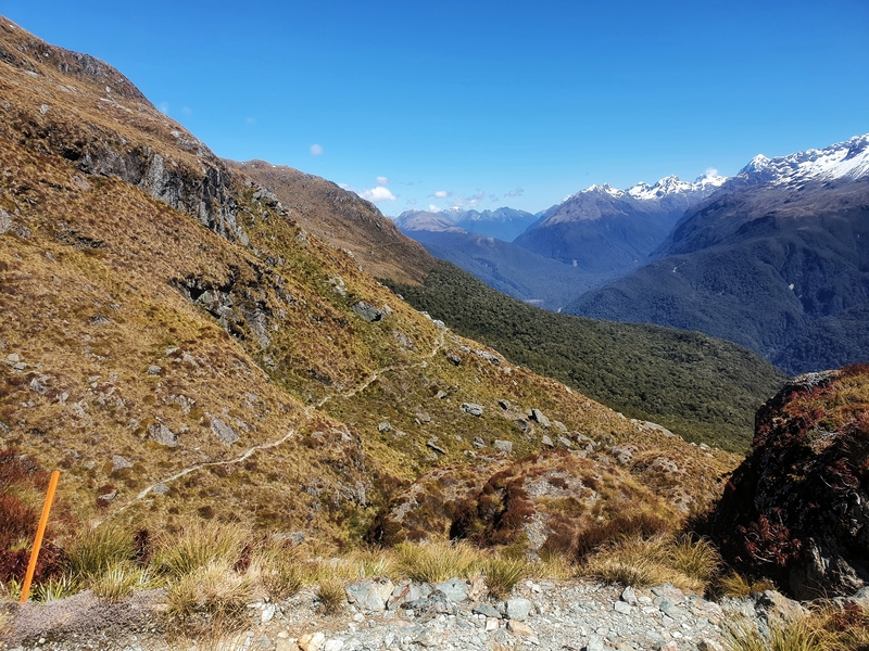 along the pass of the routeburn track