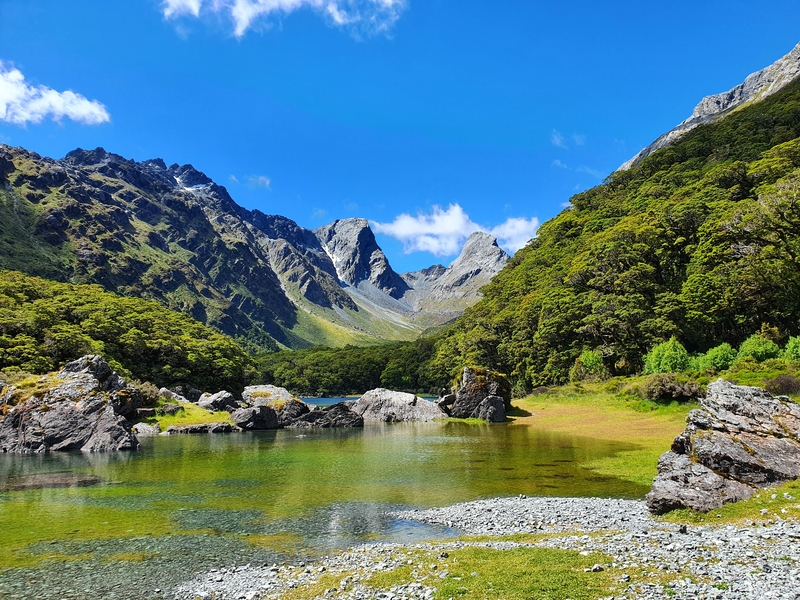 at the lake on the routeburn