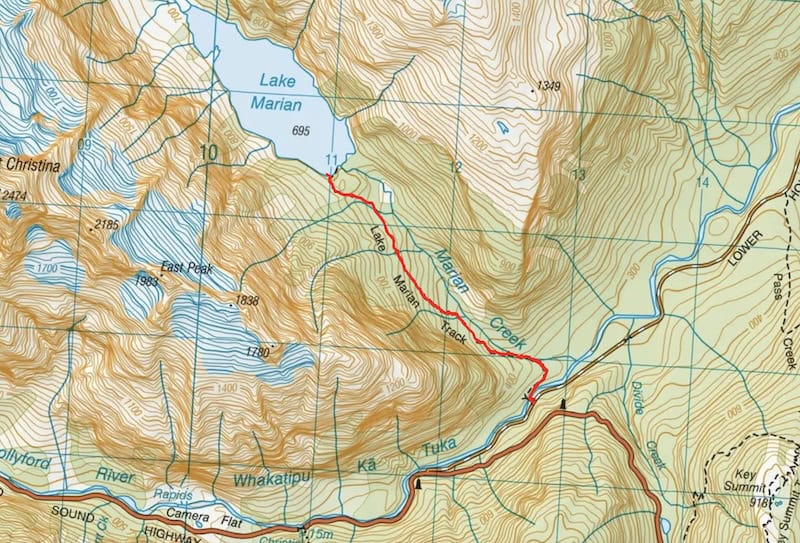 lake marian track map