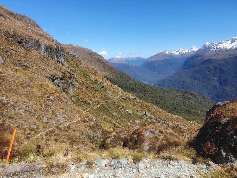 the routeburn with amazing views