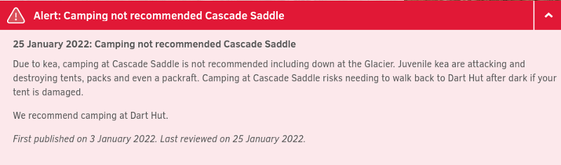 cascade saddle warning
