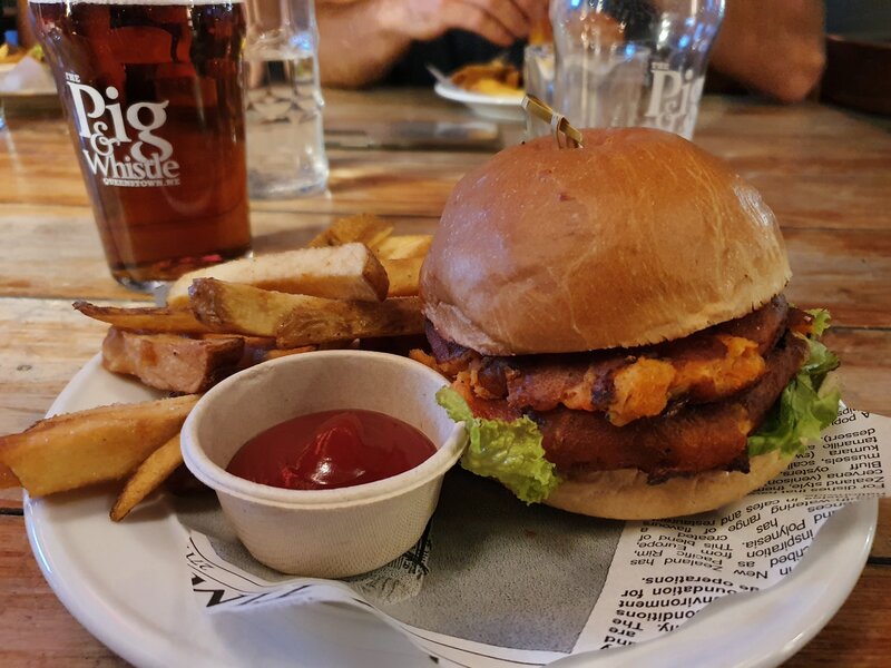 burger from pig and whistle queenstown