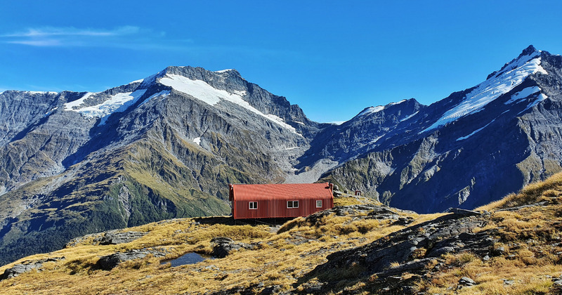 french ridge hut background
