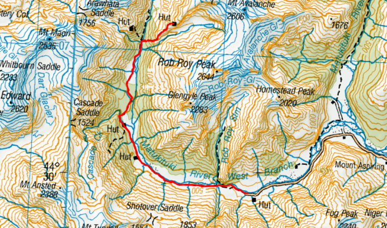 french ridge hut map