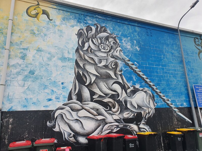 kiwi street art in queenstown