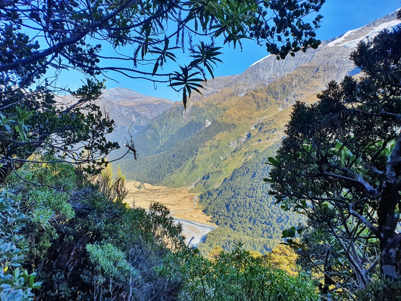 view of the matukutuki valley going up french ridge