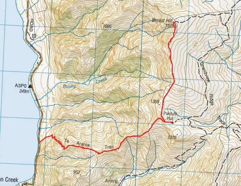 breast hill track map