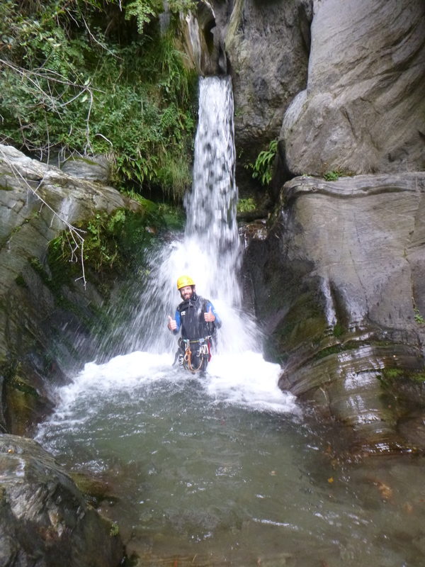 in a gibbston waterfall