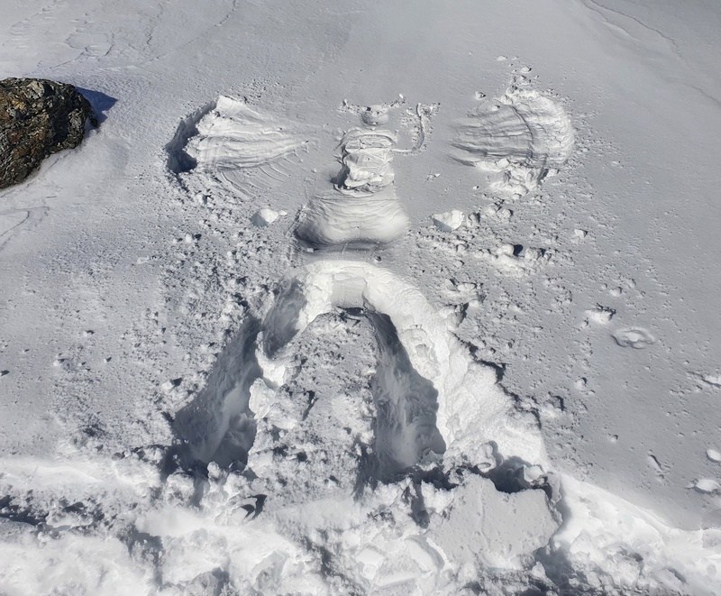 snow angel on the remarkables