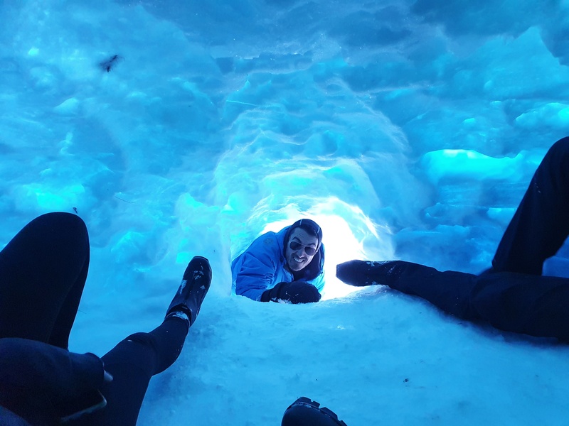 an ice cave at snow farm nz