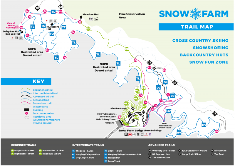 snow farm trail map