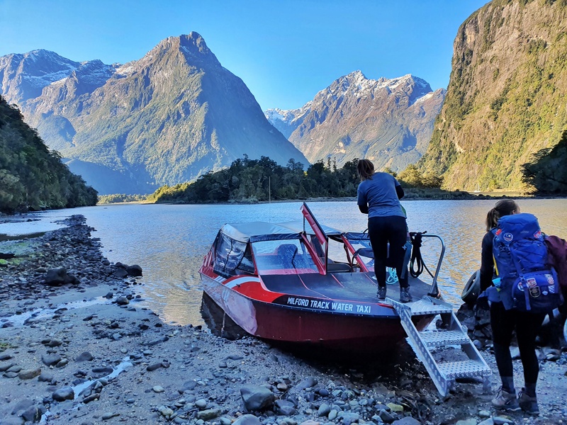 the boat from Sandfly Point is a normal Milford Track transport option