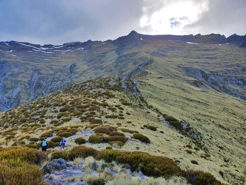 hiking to mt shrimpton