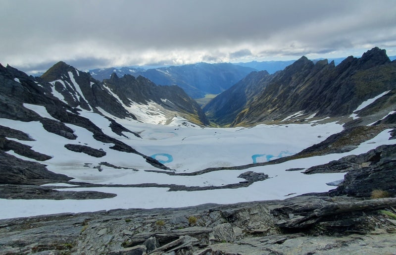 small tarns from near mt shrimpton