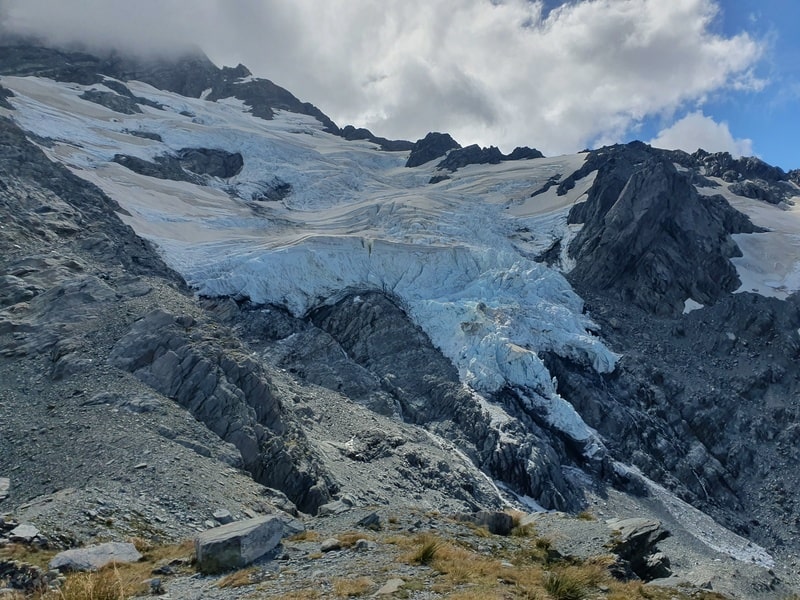 fun views of glaciers next to sefton biv