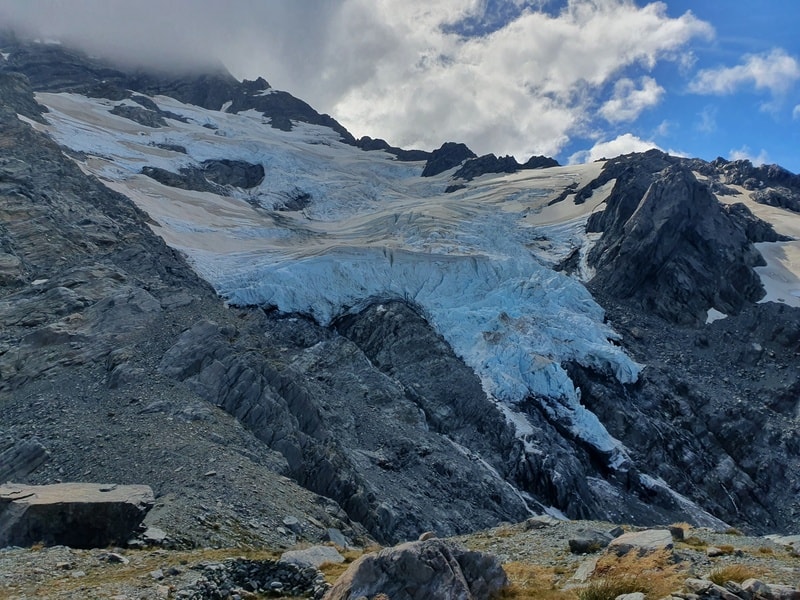 glacier in mount cook national park