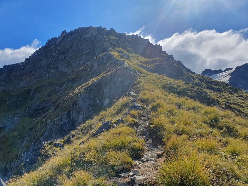 hiking up to sefton biv