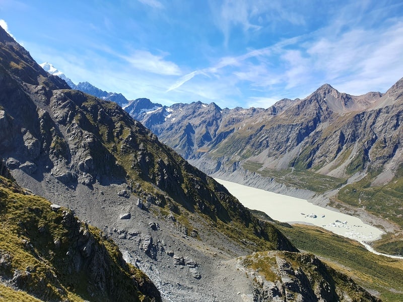 last view of mount cook on the way to sefton bivvy