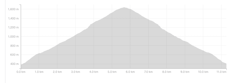 lorn peak elevation profile