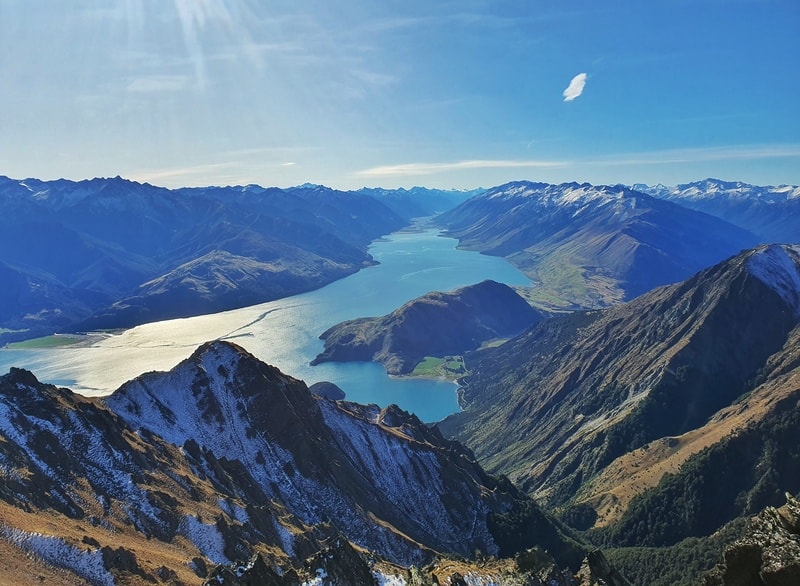 a view from one of the best lake hawea hikes