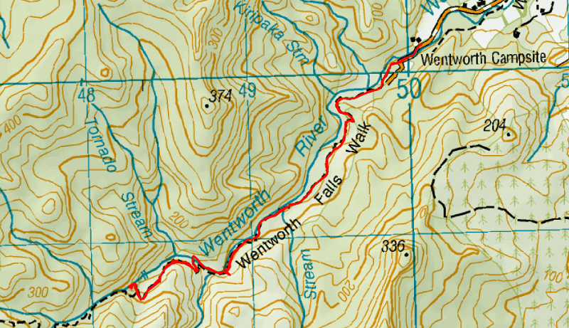 wentworth valley falls walk map