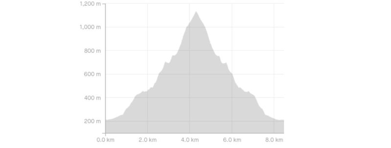 rodger inlet bushline route elevation profile