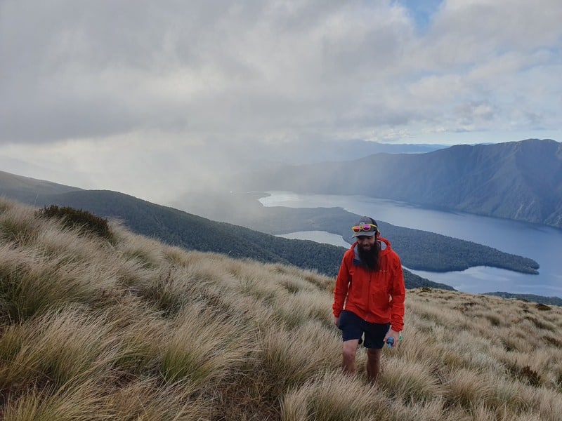 high above lake monowai