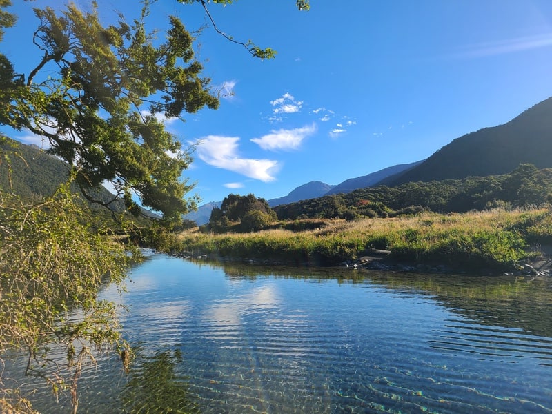 calm makarora river