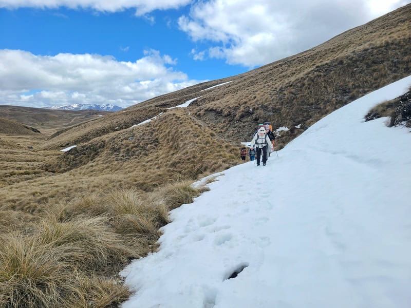 patch on snow on the Kirtle Burn track in november