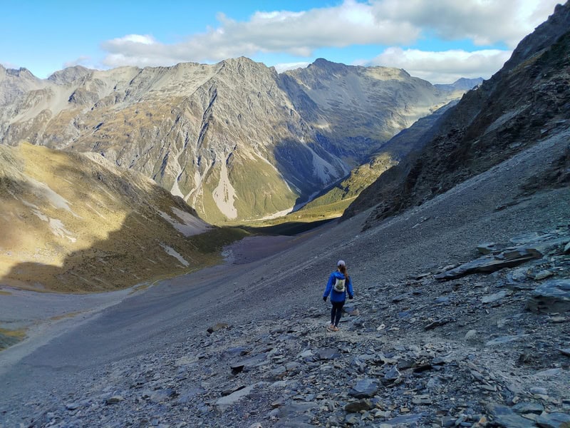 a Gunsight Pass descent