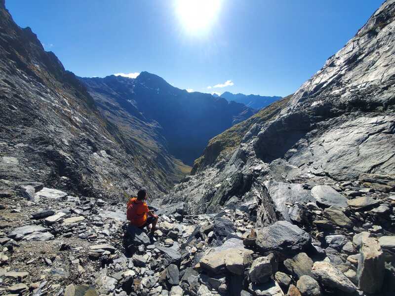 overlooking cirque basin